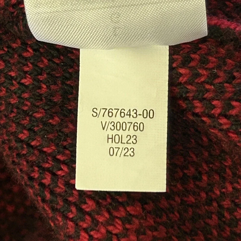 Banana Republic Sweater Mens Large Buffalo‎ Plaid Shawl Collar Pullover Wool